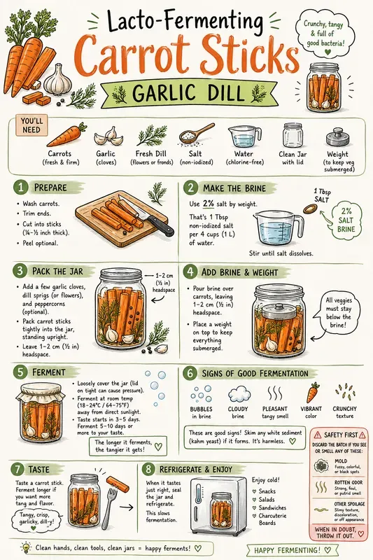 Fermented Vegetables Cheat Sheets