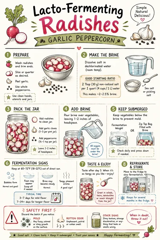Fermented Vegetables Cheat Sheets