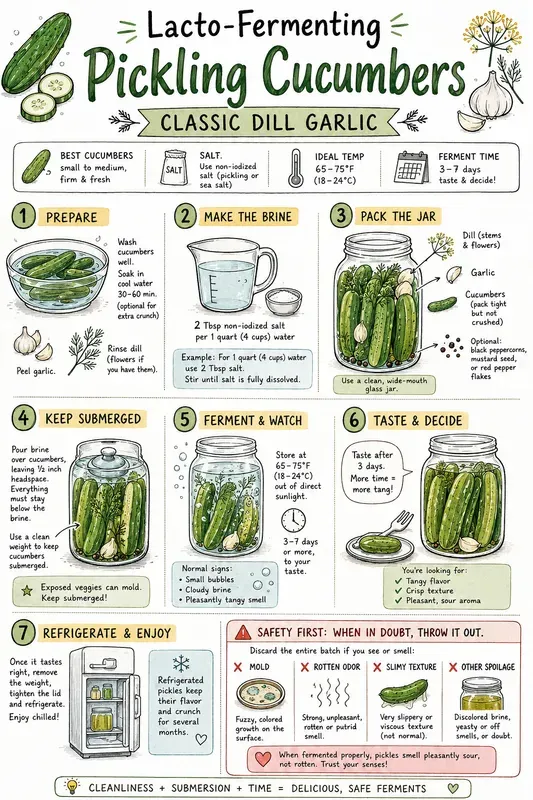 Fermented Vegetables Cheat Sheets
