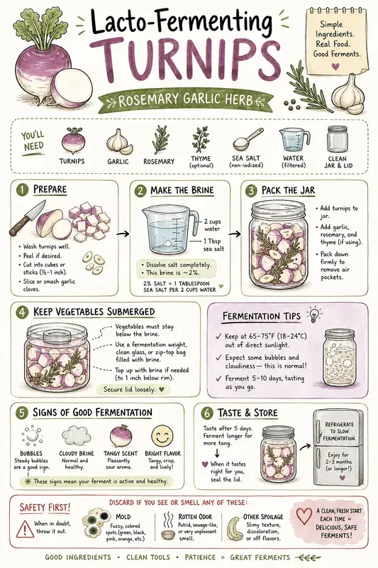 Fermented Vegetables Cheat Sheets