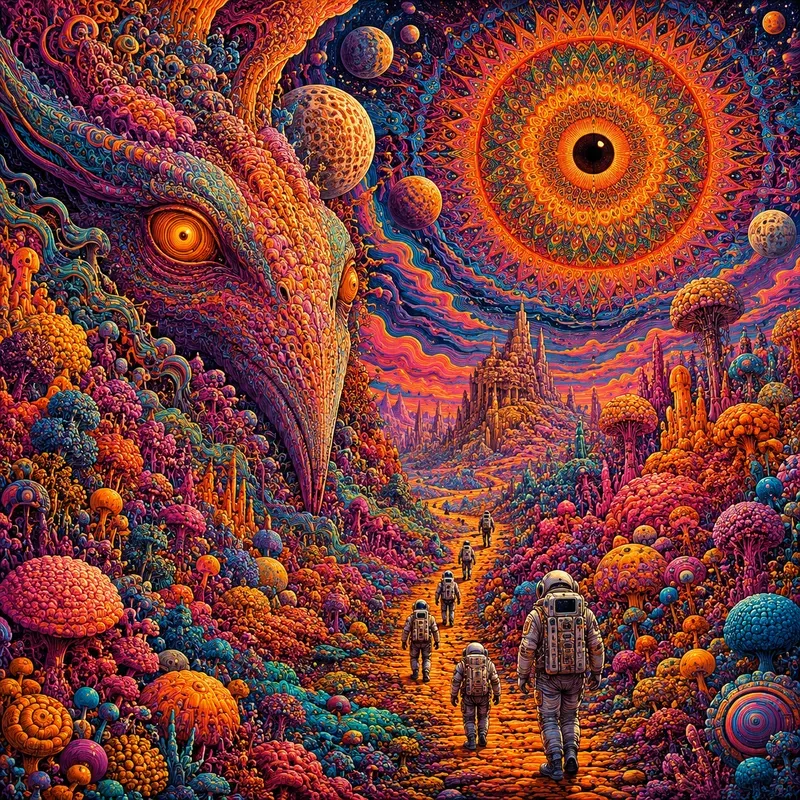Alien Bloom Cosmic Wanderers