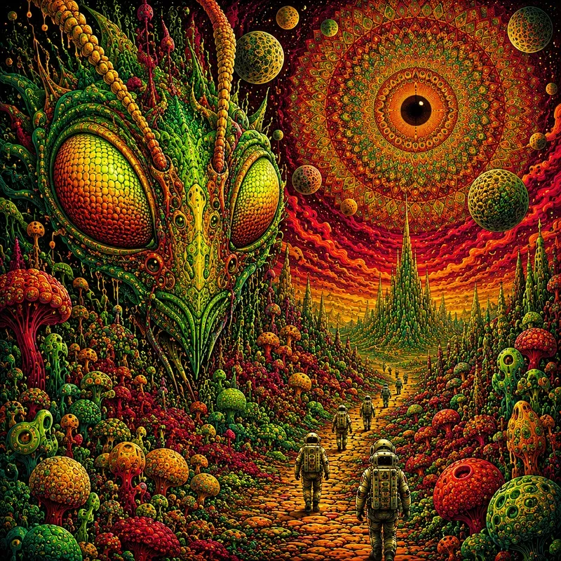 Alien Bloom Cosmic Wanderers