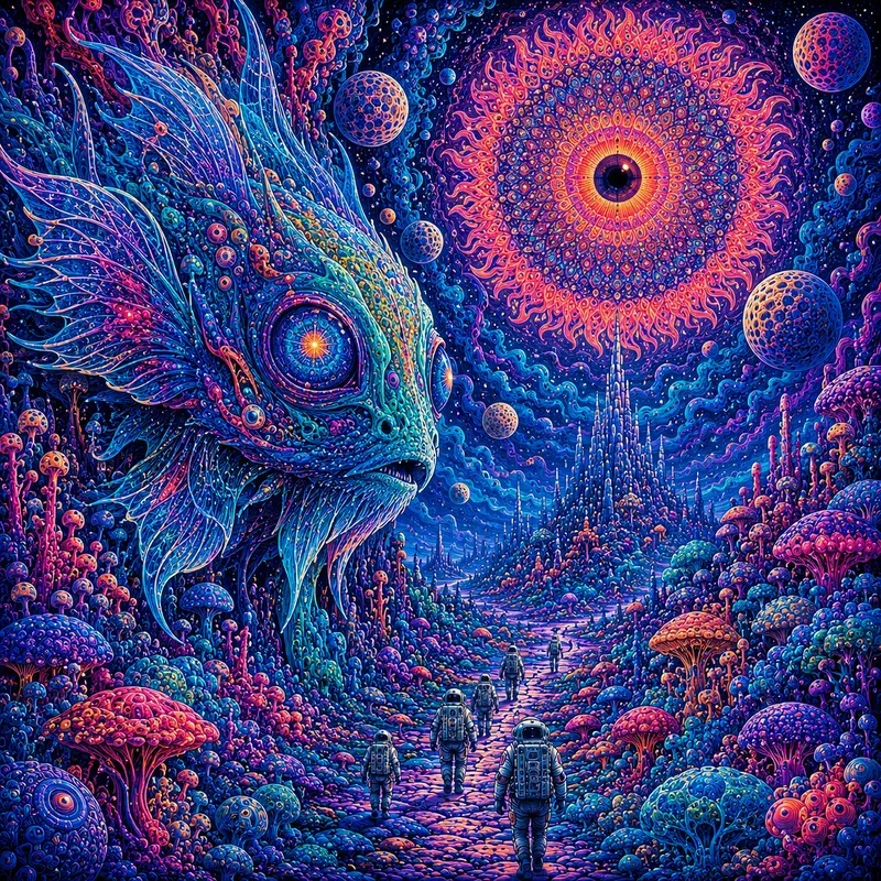 Alien Bloom Cosmic Wanderers