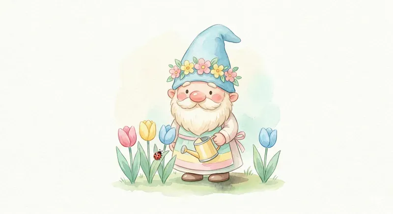 Seasonal Gnome Watercolor Clipart