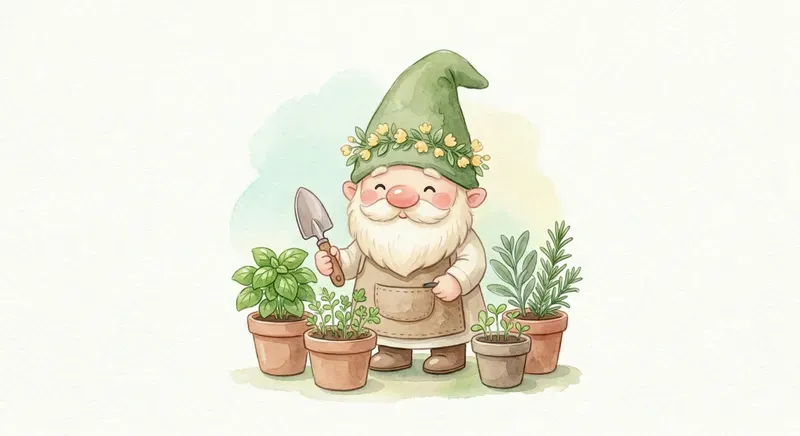 Seasonal Gnome Watercolor Clipart