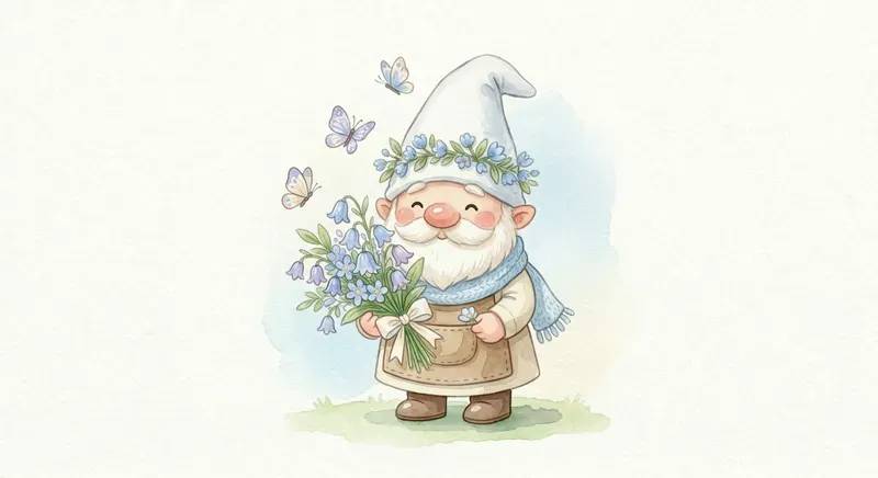 Seasonal Gnome Watercolor Clipart