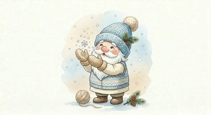 Seasonal Gnome Watercolor Clipart