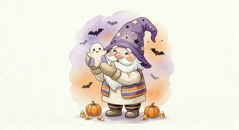 Seasonal Gnome Watercolor Clipart
