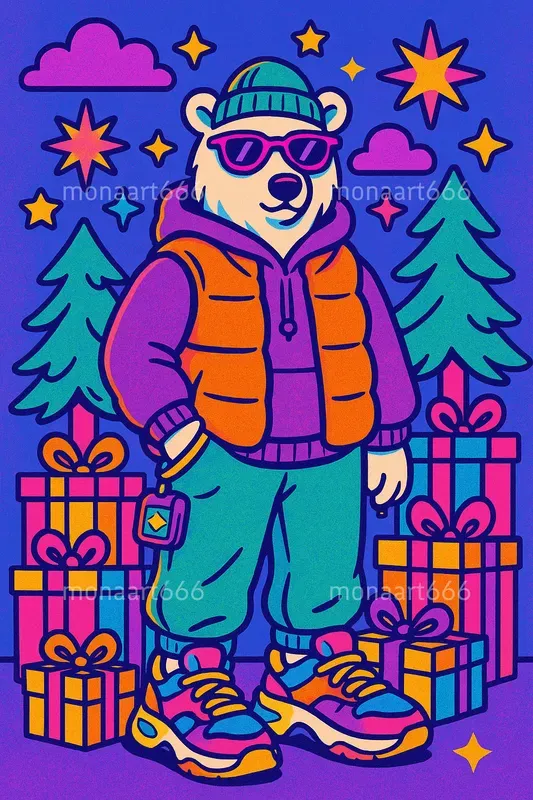 Electric Pop Festive Characters