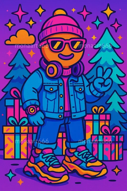 Electric Pop Festive Characters