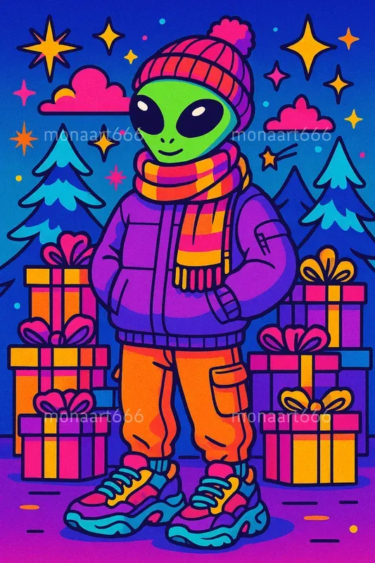 Electric Pop Festive Characters