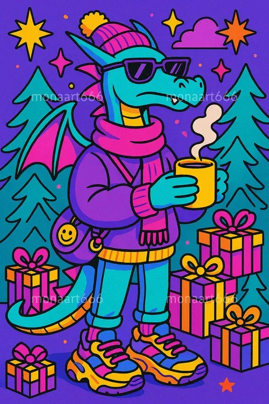 Electric Pop Festive Characters