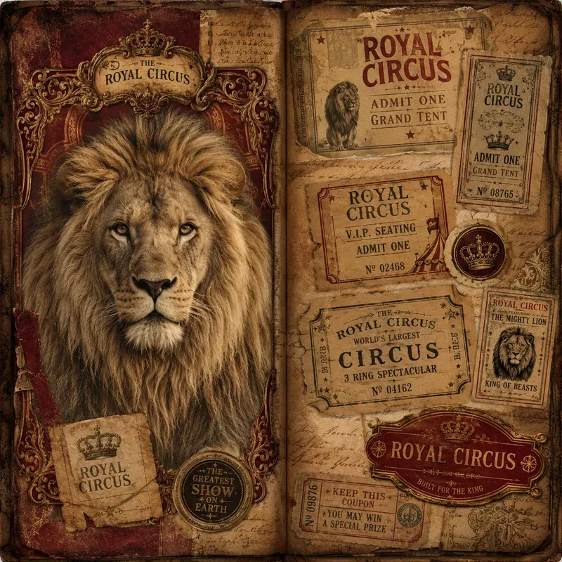 Vintage Circus Junk Journal Kits