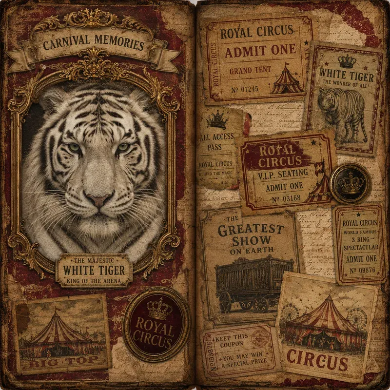 Vintage Circus Junk Journal Kits