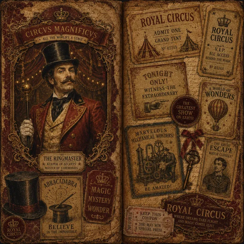 Vintage Circus Junk Journal Kits