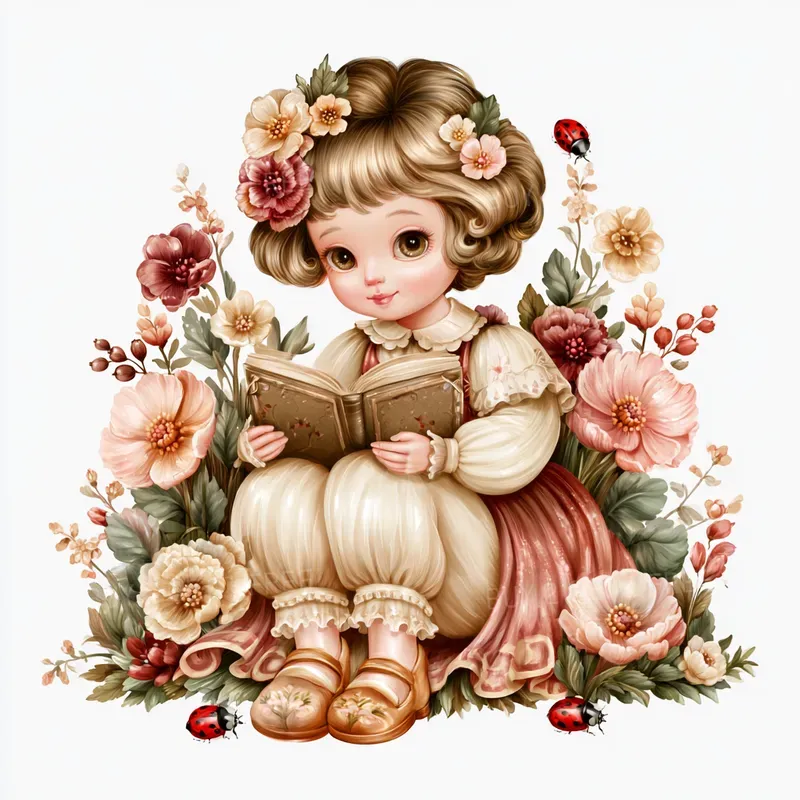Ladybug Garden Summer Cliparts