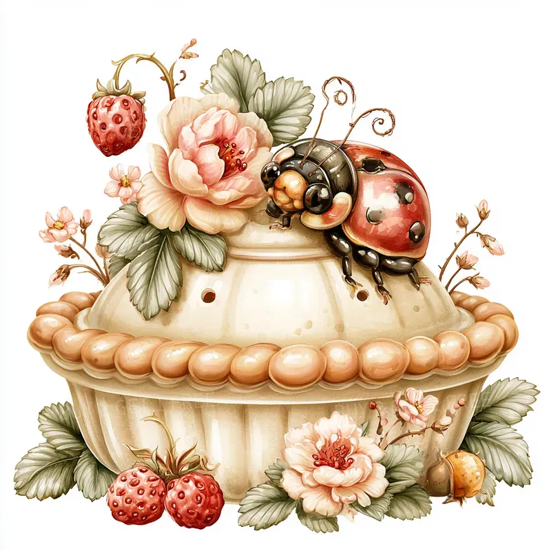Ladybug Garden Summer Cliparts