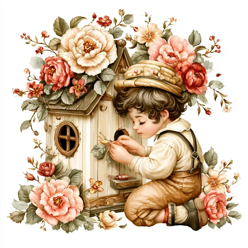 Ladybug Garden Summer Cliparts