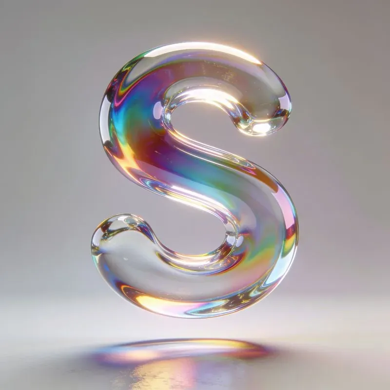 3D Liquid Chrome Glass Typographies