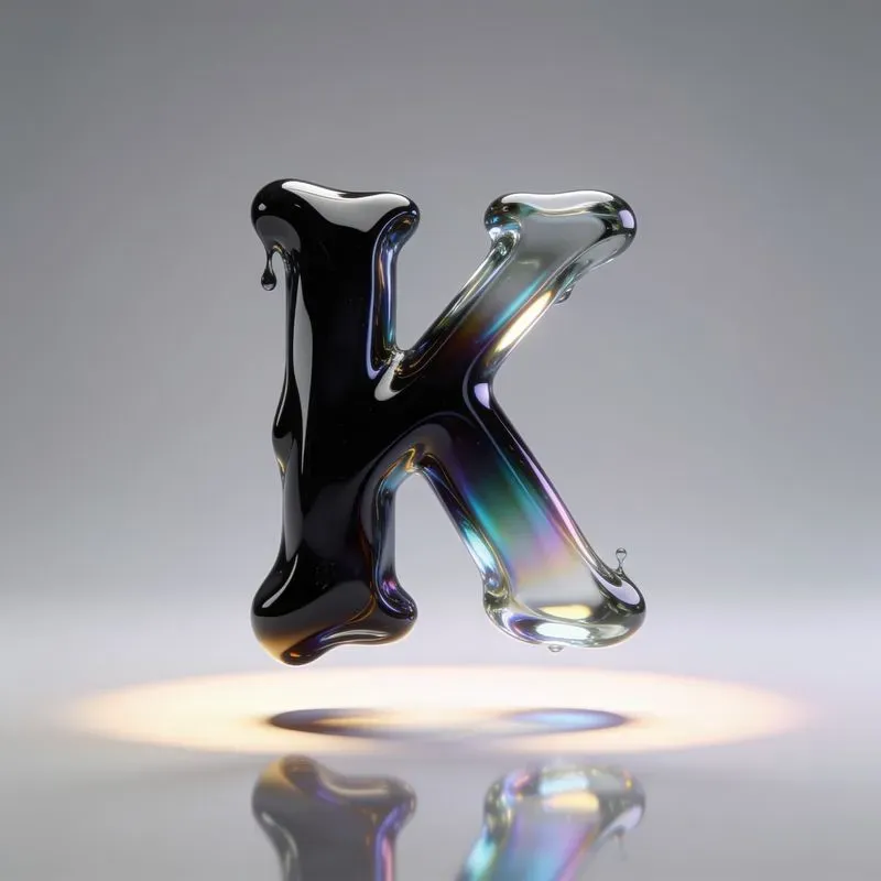 3D Liquid Chrome Glass Typographies