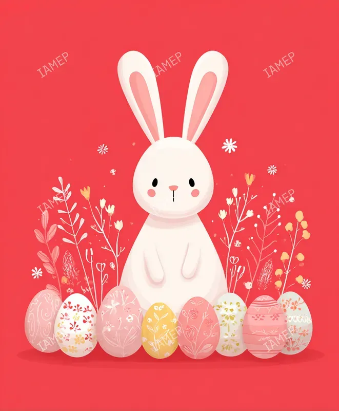 Cute Easter Kawaii Illustrations