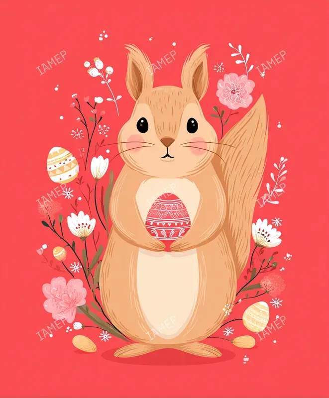 Cute Easter Kawaii Illustrations
