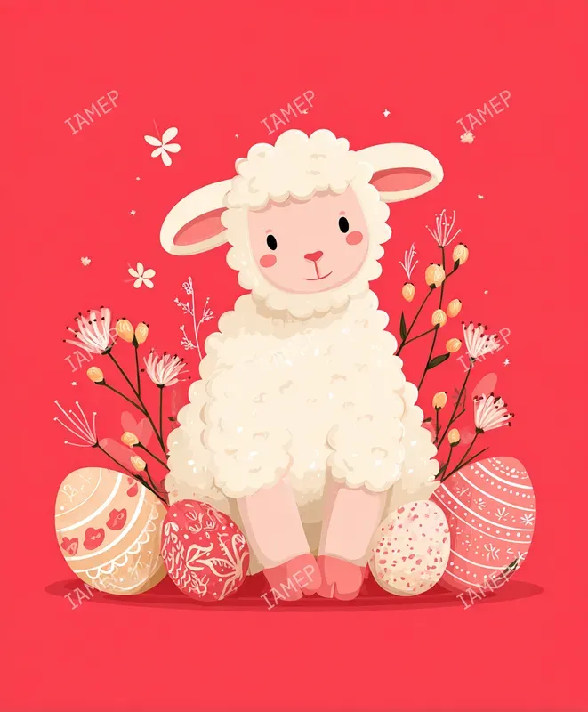 Cute Easter Kawaii Illustrations