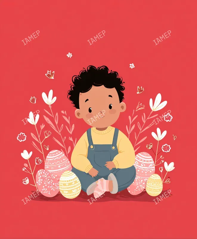 Cute Easter Kawaii Illustrations