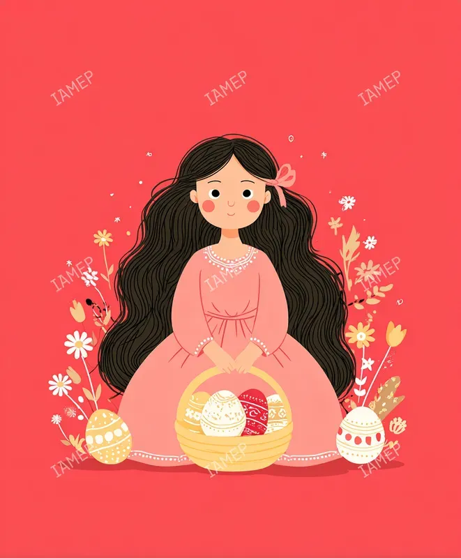 Cute Easter Kawaii Illustrations