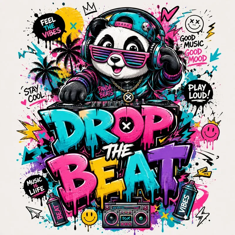Vibrant Graffiti Tshirt Creators