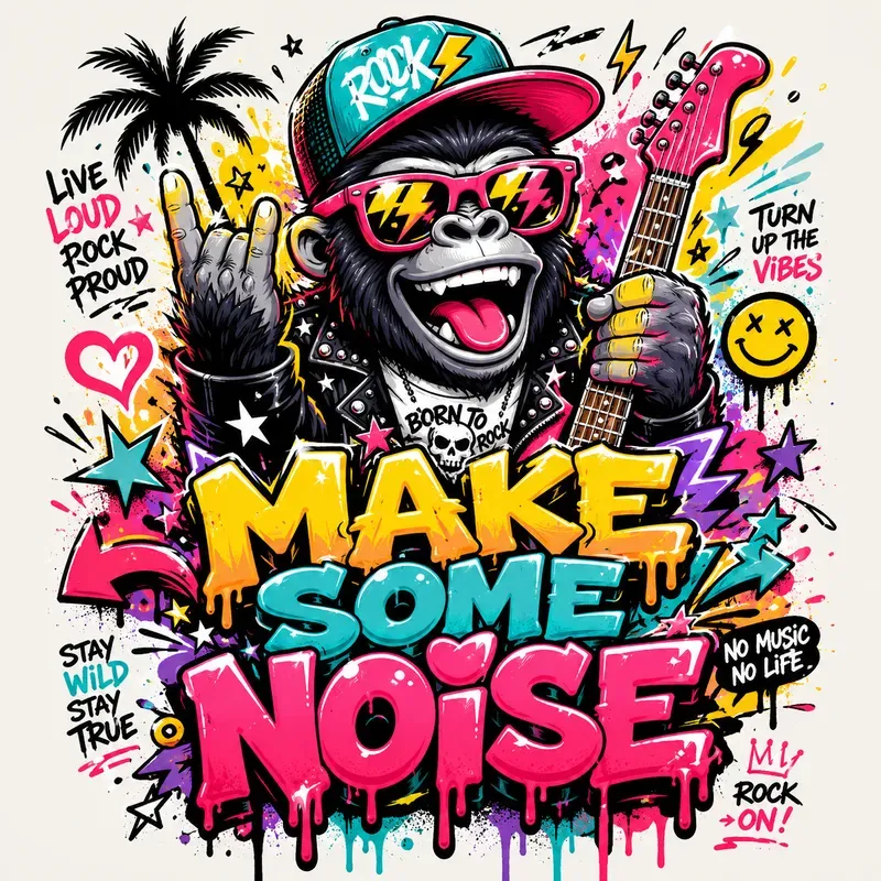 Vibrant Graffiti Tshirt Creators