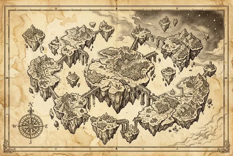 Handdrawn Parchment World Maps
