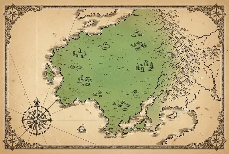 Handdrawn Parchment World Maps