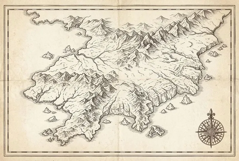 Handdrawn Parchment World Maps