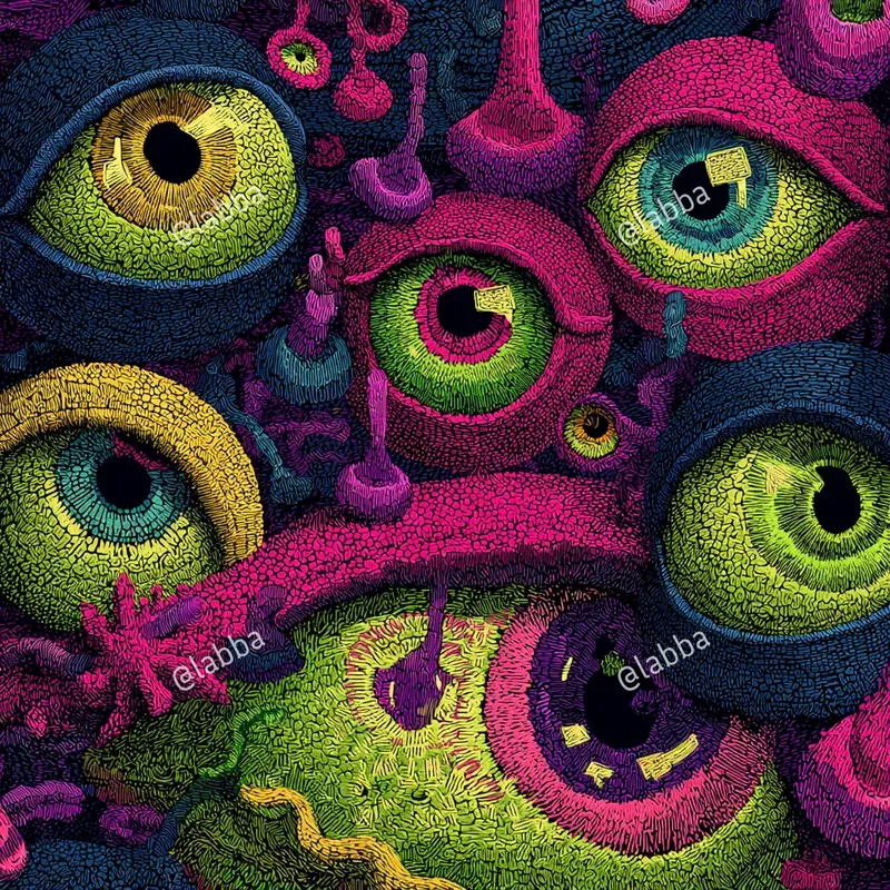 Funky Interwoven Thread Patterns