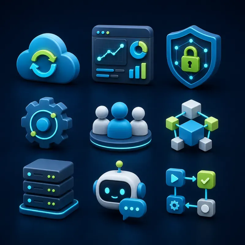Premium 3D Saas Icon Set Generator