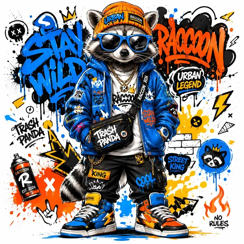 Urban Graffiti Animal Tshirts