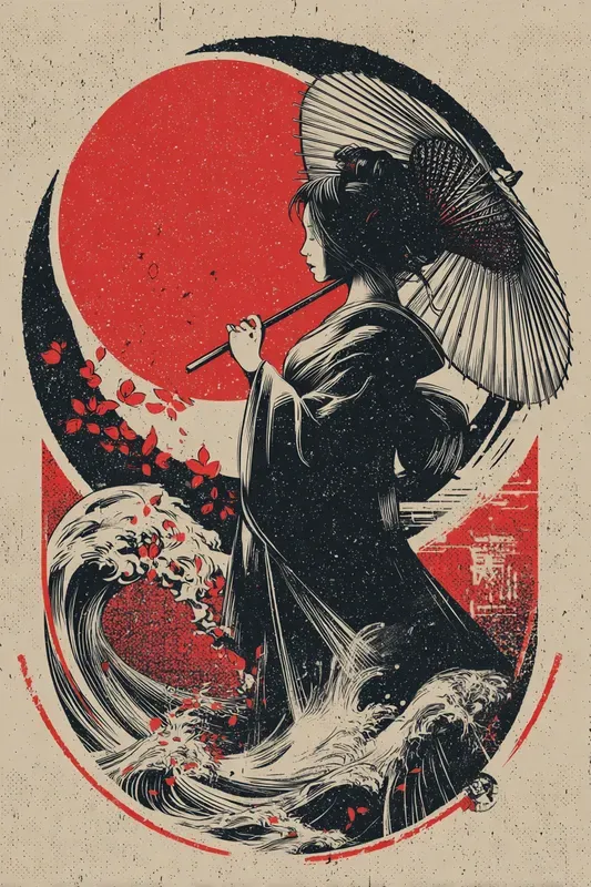 Japanese Aesthetic Tshirt Prints