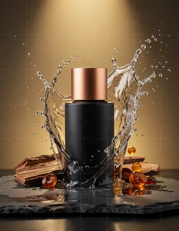 Luxury Perfume Water Splashes Macro