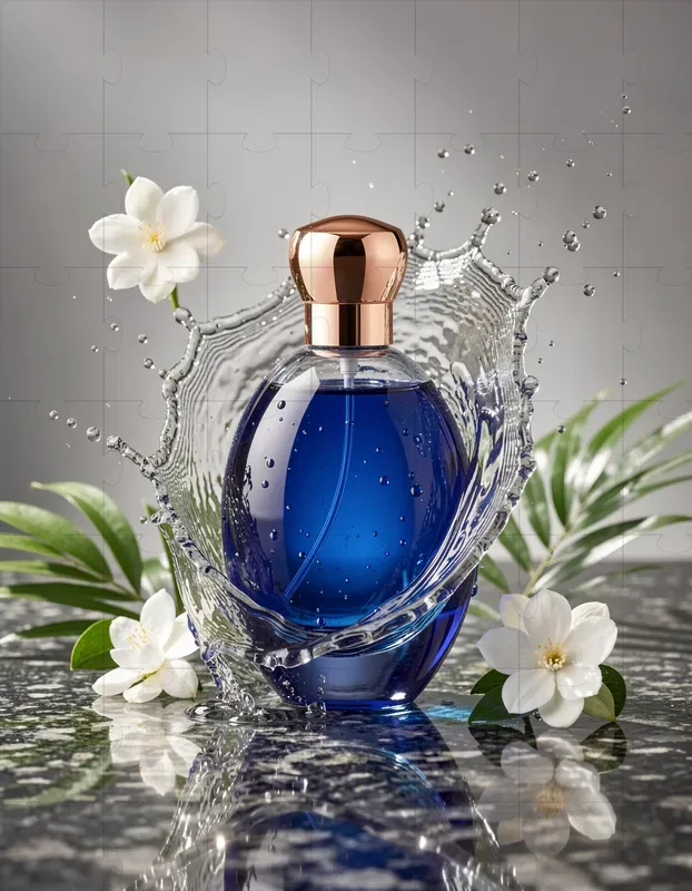 Luxury Perfume Water Splashes Macro