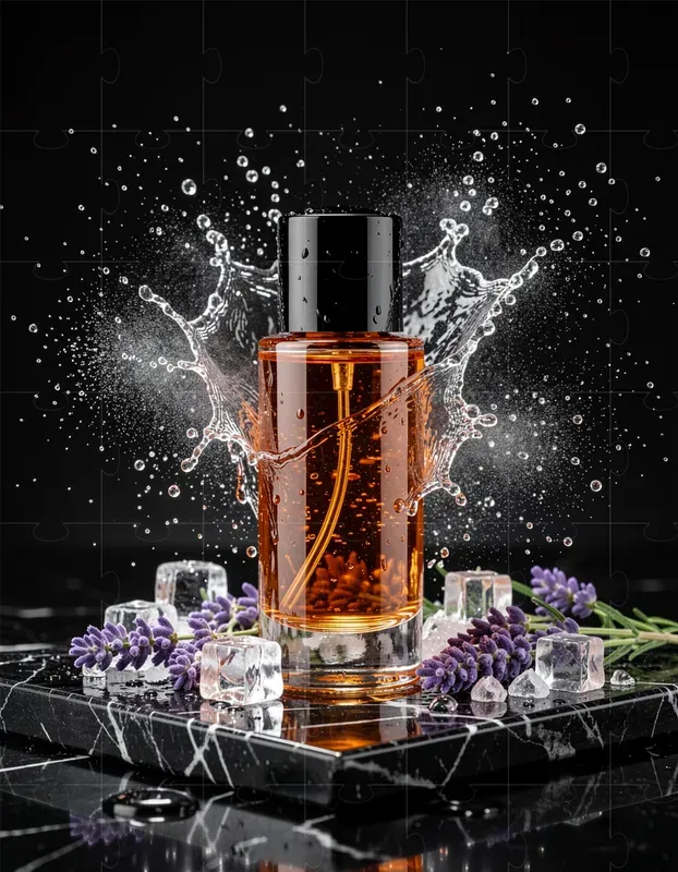 Luxury Perfume Water Splashes Macro