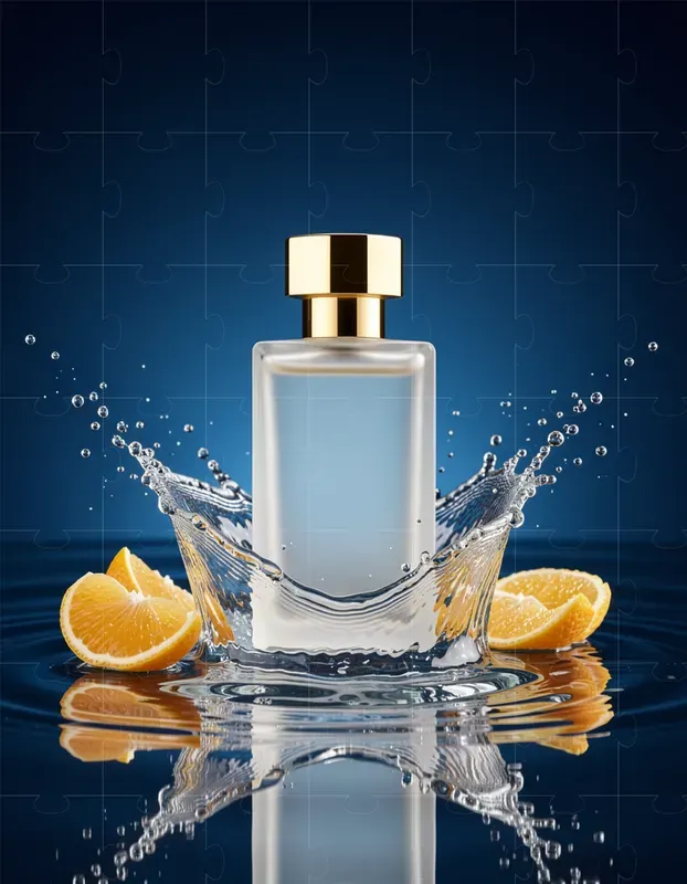 Luxury Perfume Water Splashes Macro