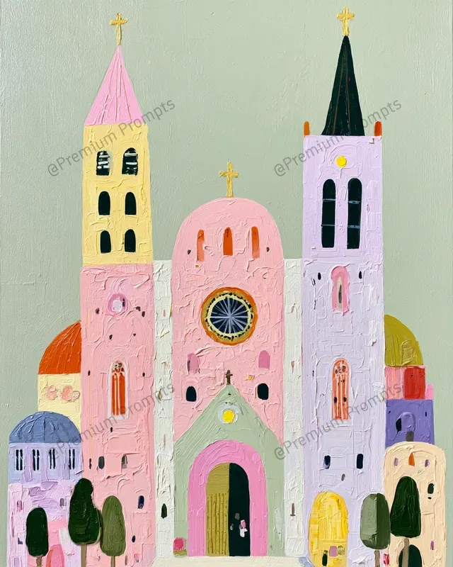 Flat And Stylized Gouache Paintings