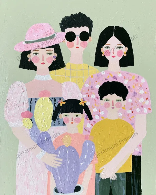 Flat And Stylized Gouache Paintings