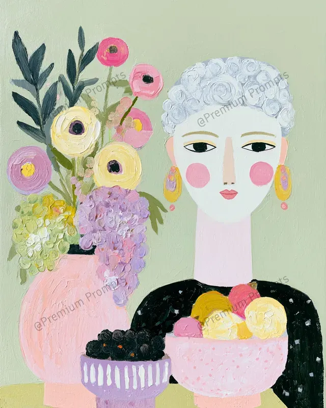 Flat And Stylized Gouache Paintings