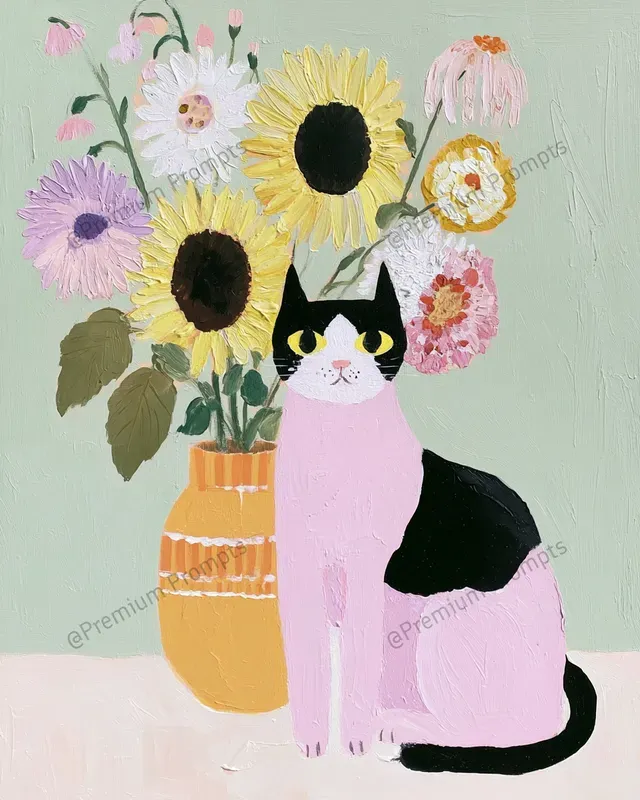 Flat And Stylized Gouache Paintings