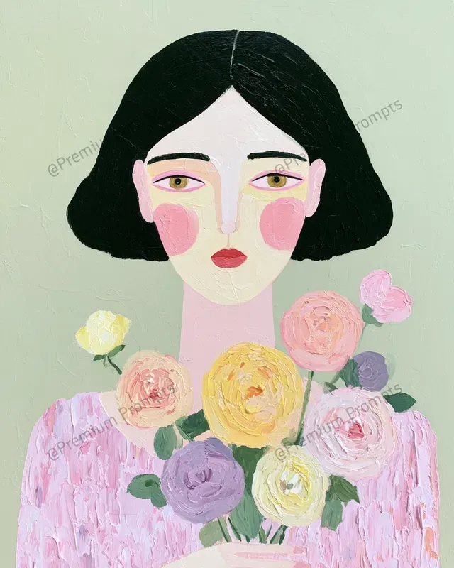 Flat And Stylized Gouache Paintings