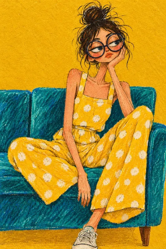 Quirky Textured Oil Pastel Portraits