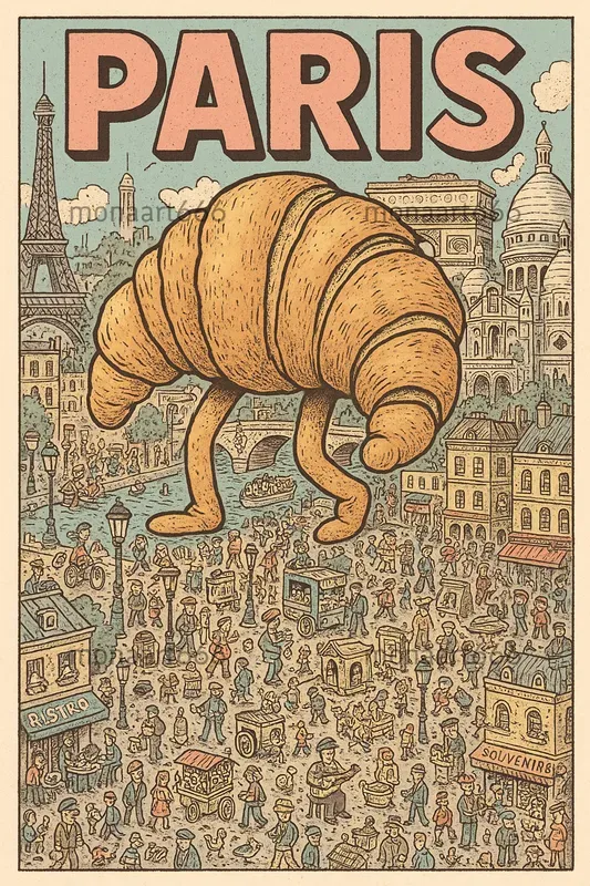 Whimsical Derlust Doodle Posters