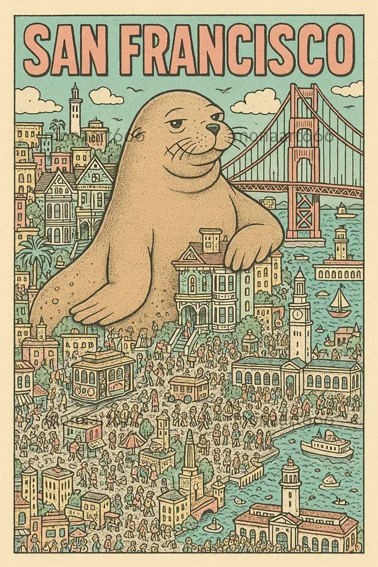 Whimsical Derlust Doodle Posters